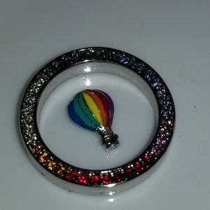 Origami owl window ring and charm